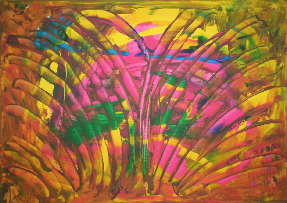 RAIN>FOREST - 03 - Sunrise - Acryl auf Lwd - 2025 - 50 x 70 cm